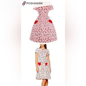 Lindybop Pink Lipstick Pinup Plus Size Dress 2X/16